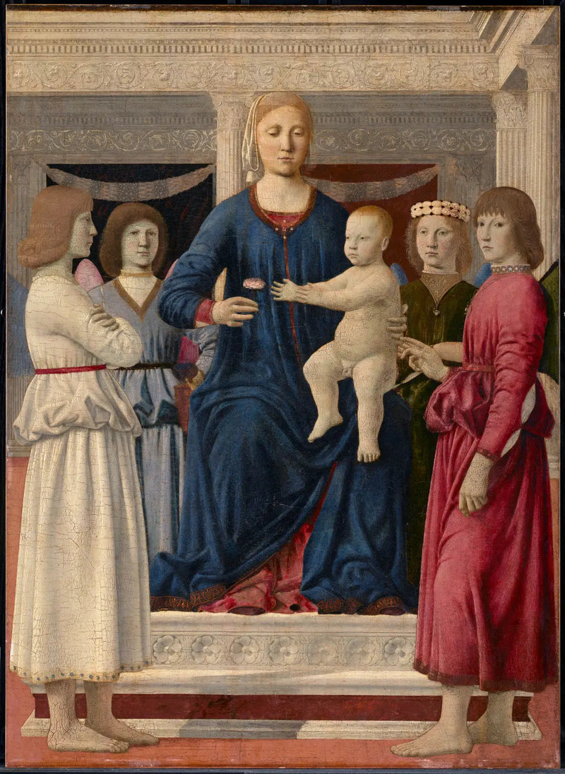 Virgin and Child with Four Angels - Piero della Francesca