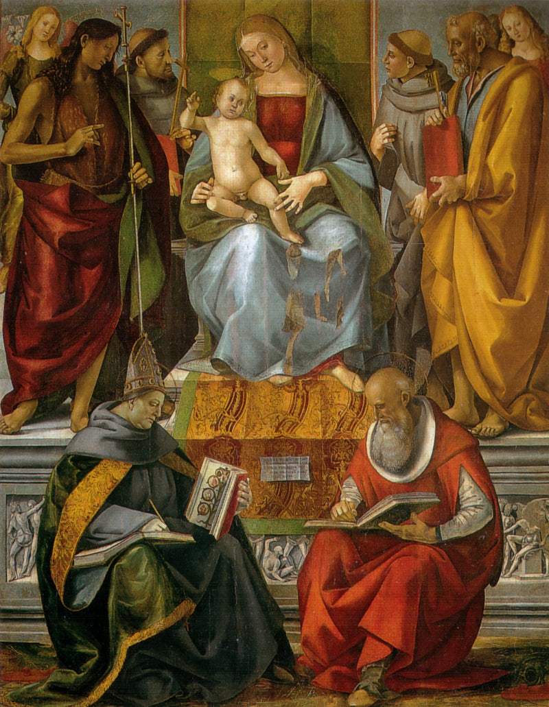 Virgin Trônant avec des Saints - Luca Signorelli