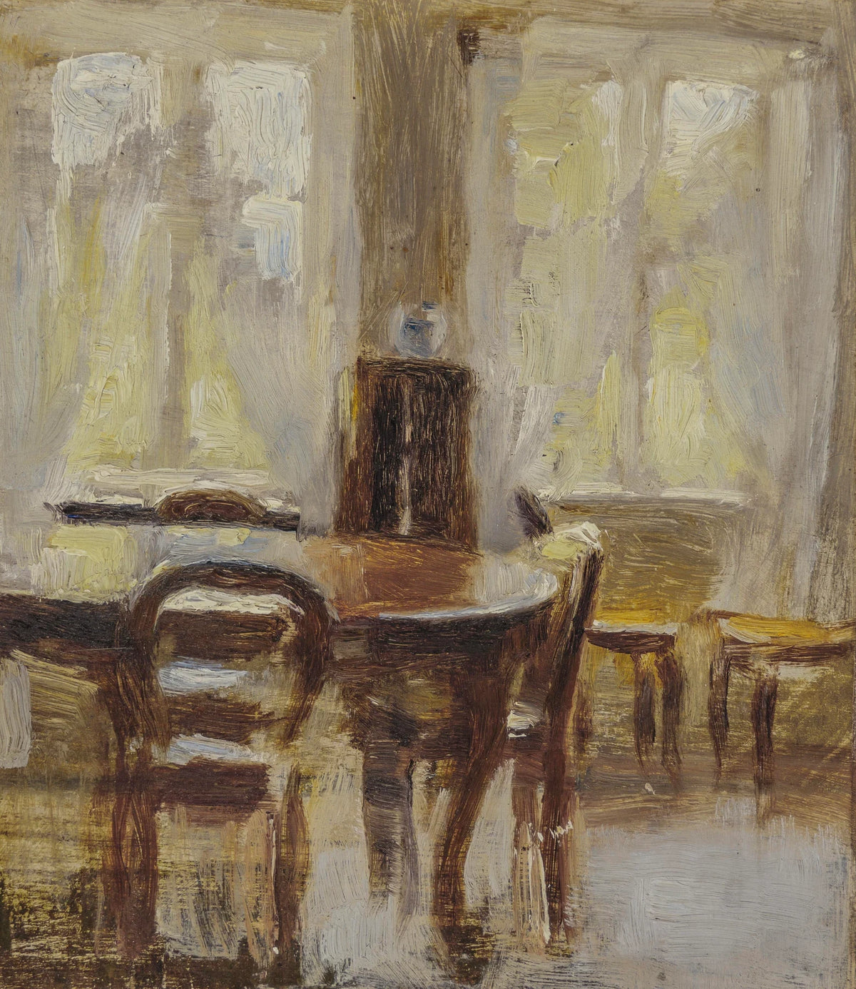 The Dining Room of Frederiksberg Allé - Vilhelm Hammershøi