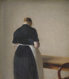 Woman seen from behind - Vilhelm Hammershøi