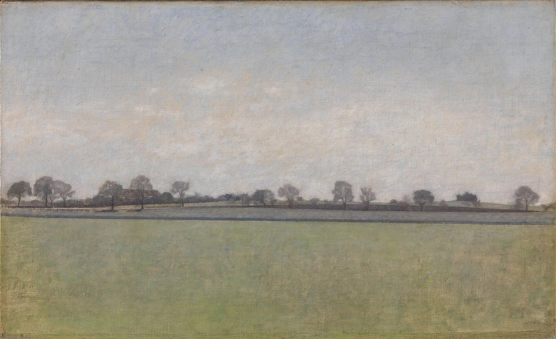 Début du printemps sur Bernstorffvejen, peinture de Vilhelm Hammershøi
