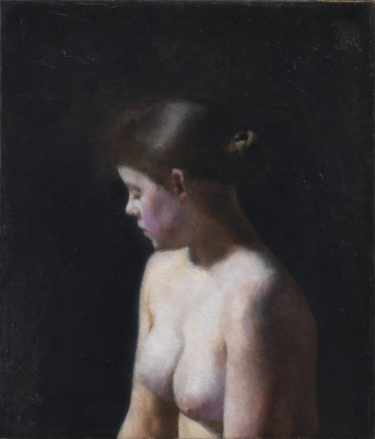 Naked female model - Vilhelm Hammershøi
