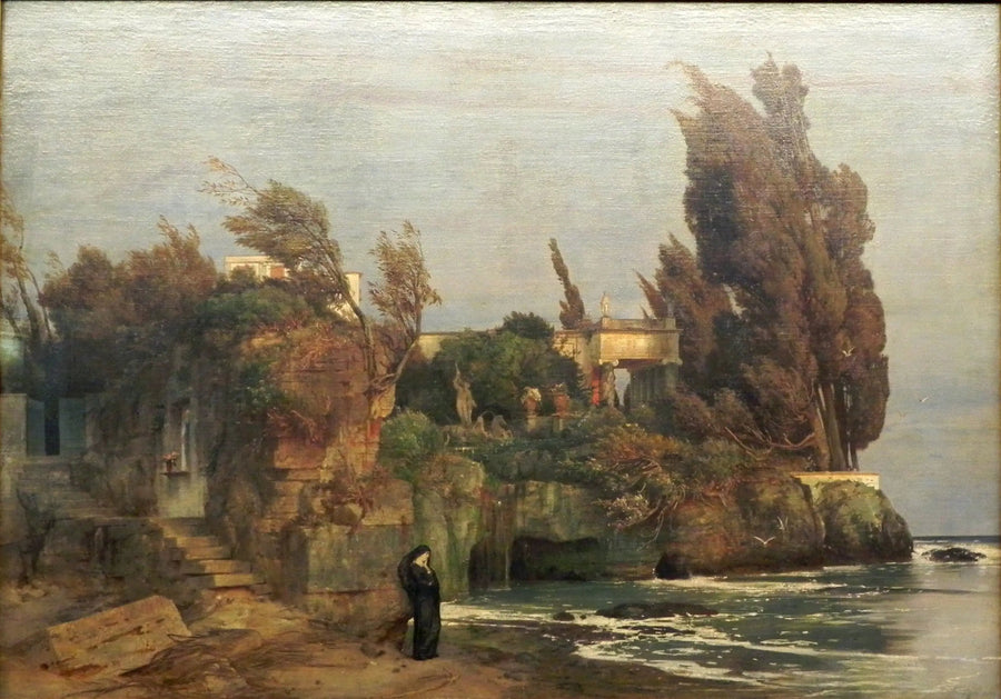 Villa au bord de la mer, version II - Arnold Böcklin