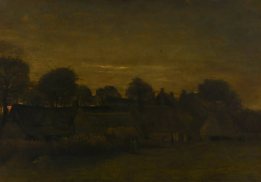 Agricultural Village at Dusk - Vincent van Gogh