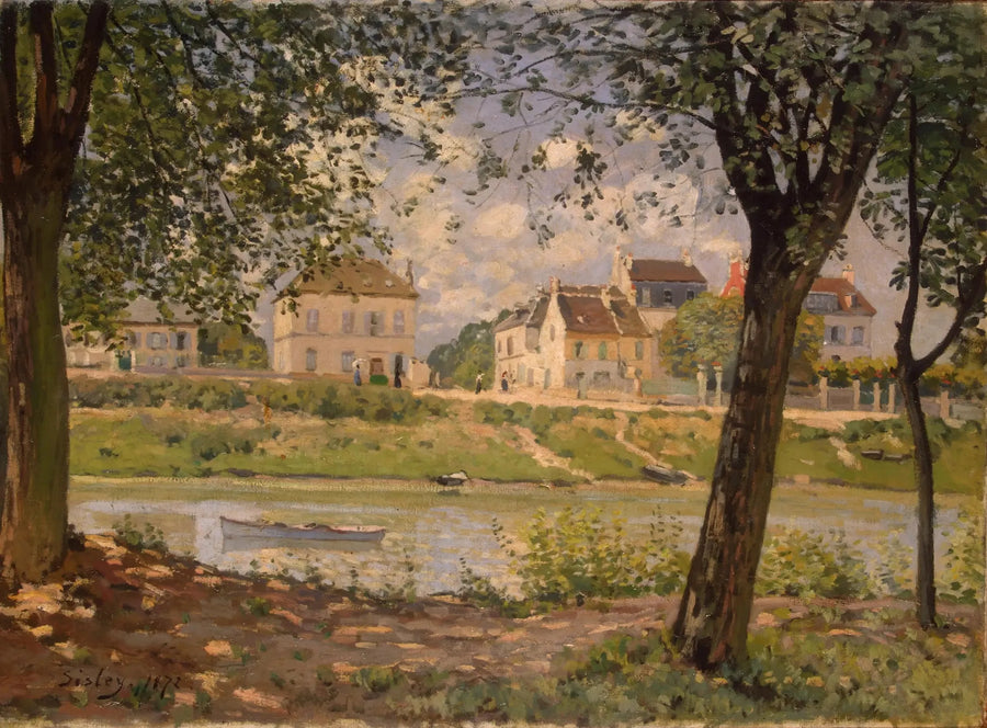 Village on the Banks of the Seine - Alfred Sisley