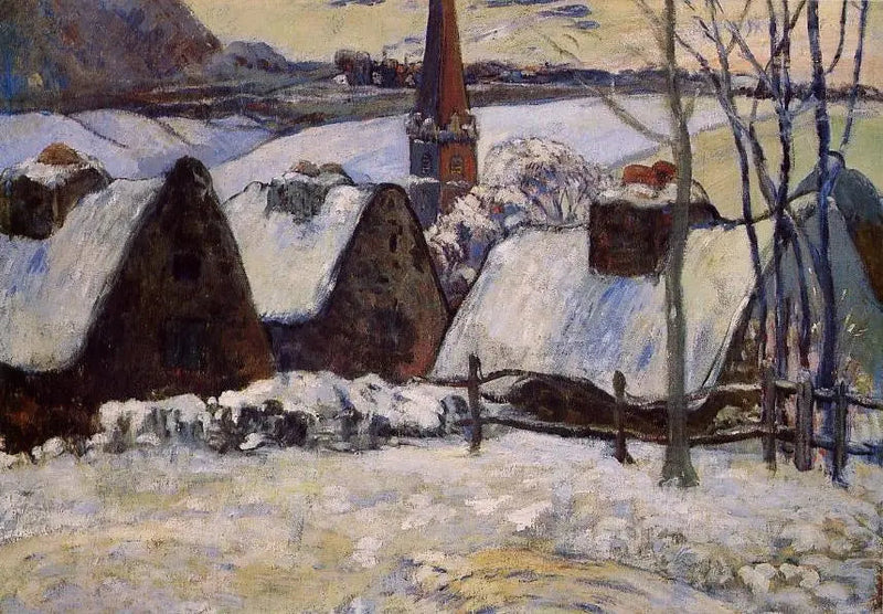 Breton Village Under the Snow - Paul Gauguin