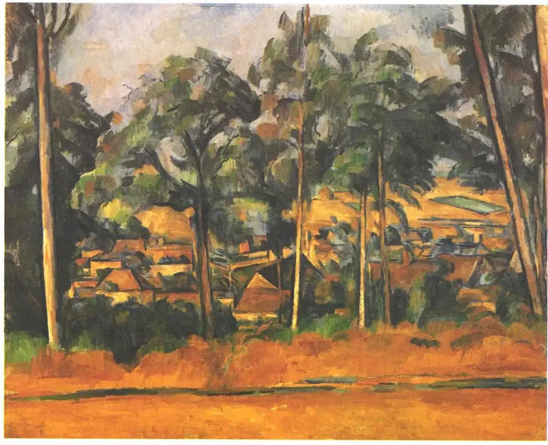 Village Behind the Trees - Paul Cézanne