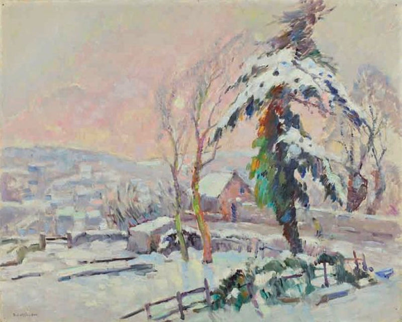 Snowy Village - Robert Antoine Pinchon