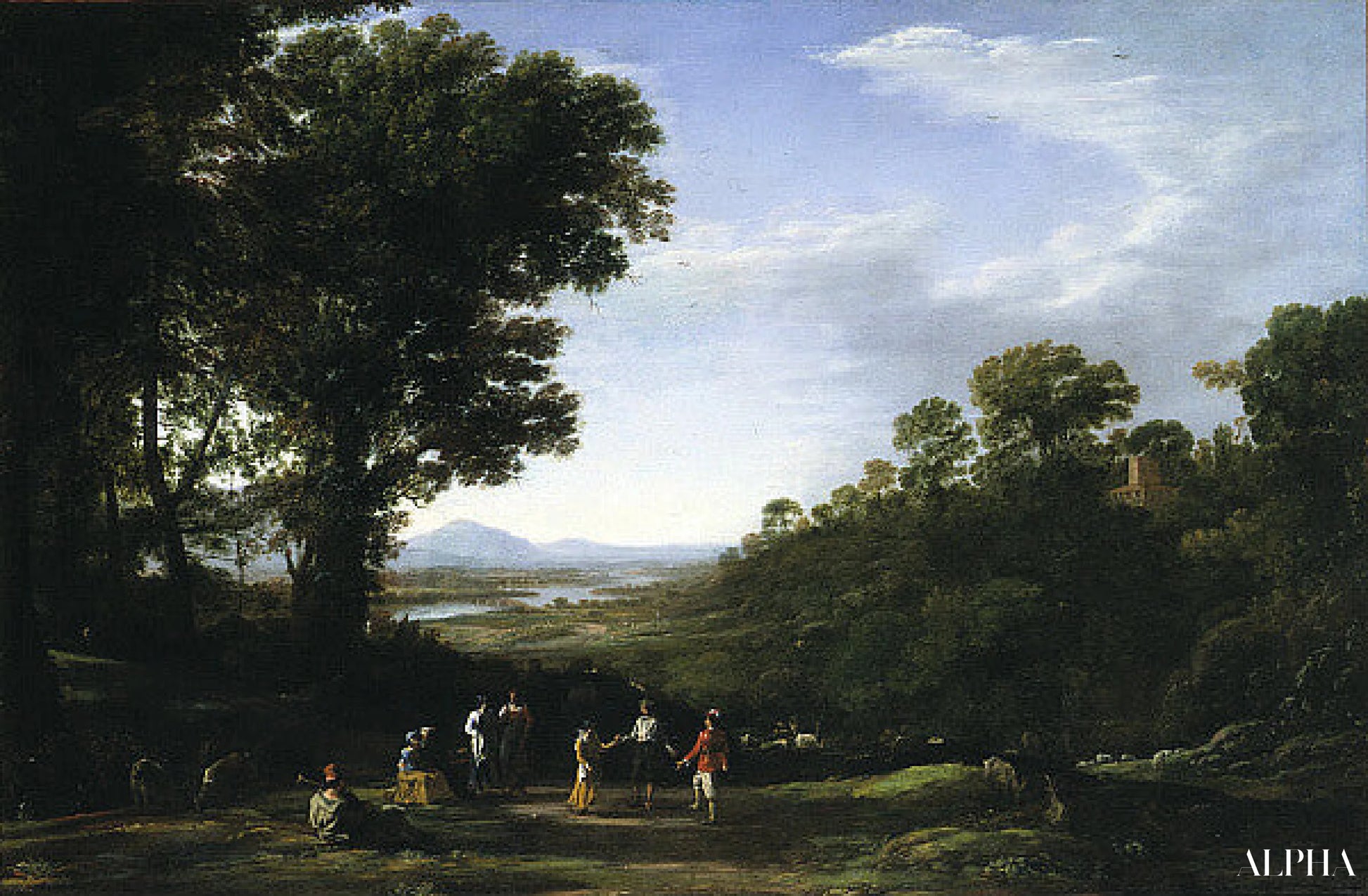 Villagers Dancing - Claude Lorrain - High-end reproductions of paintings and artworks