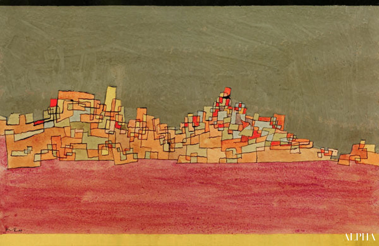Ville de deux collines, 1927 - Paul Klee - Reproductions de tableaux et peintures haut de gamme
