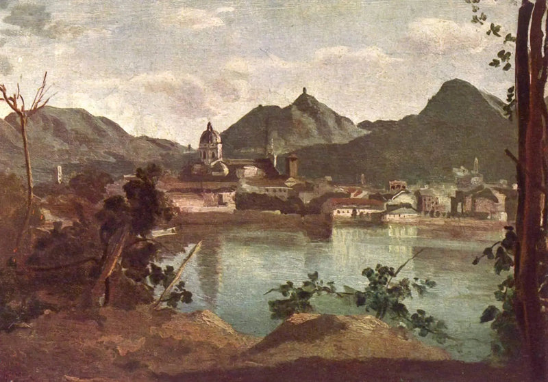 City and Lake of Como - Jean-Baptiste Camille Corot