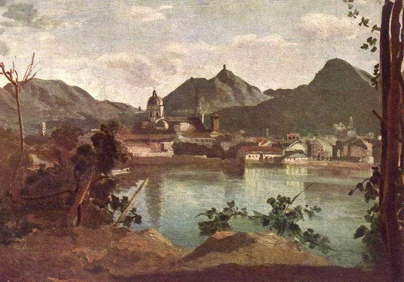 City and Lake of Como - Jean-Baptiste Camille Corot