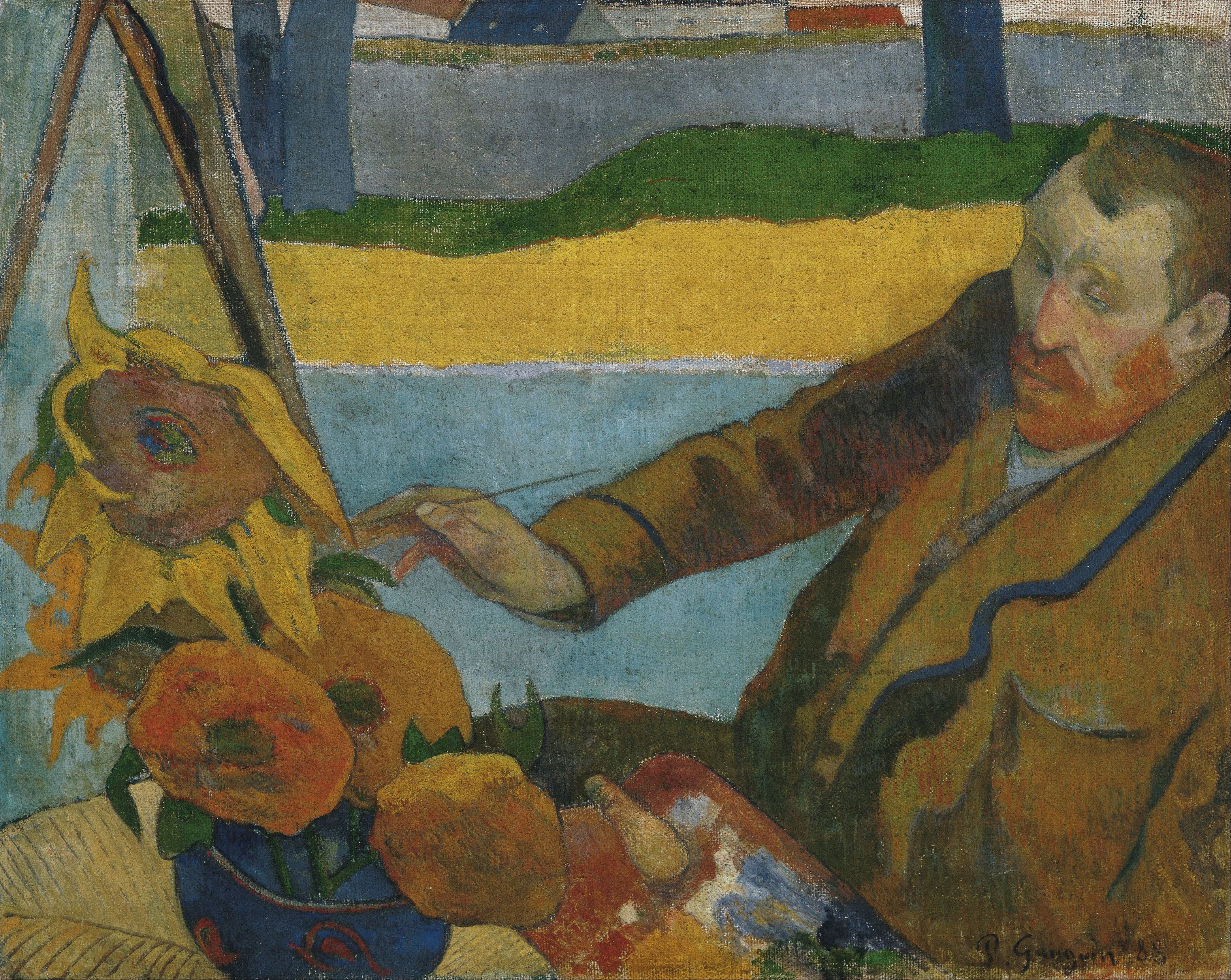 Vincent van Gogh painting the sunflowers - Paul Gauguin