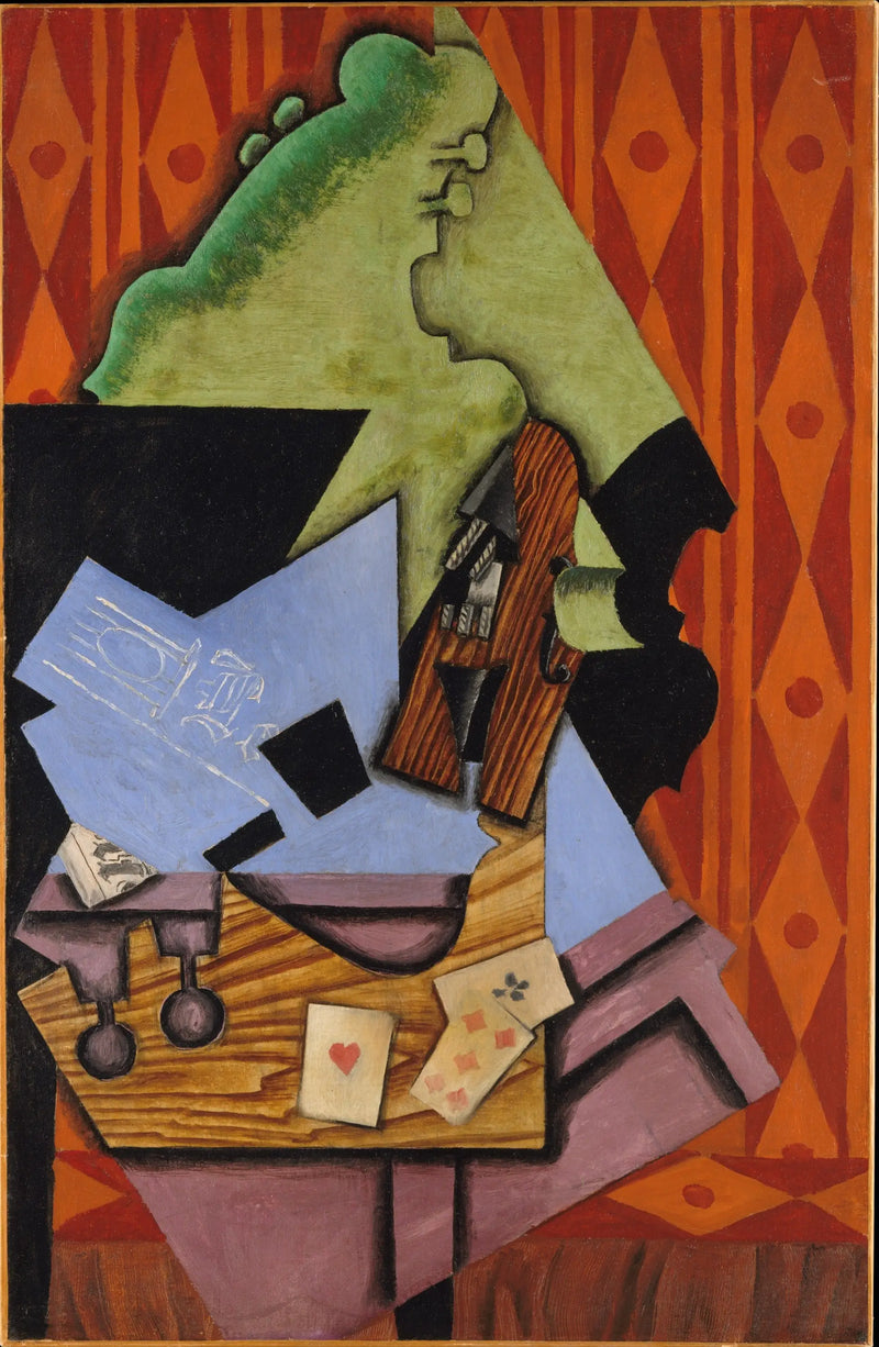 Violin and Playing Cards on a Table - Juan Gris