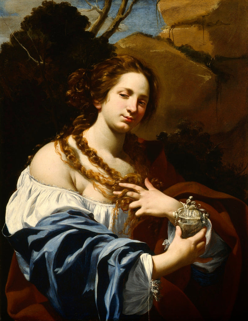 Virginia Vezzi, wife of the artist, and Marie Madeleine - Simon Vouet
