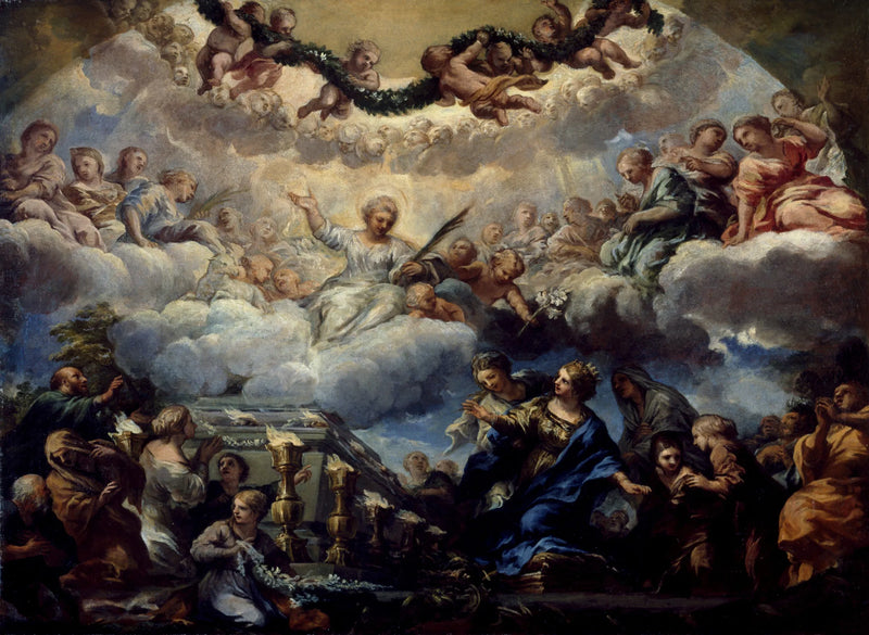 Vision of Saint Constantia before the tomb of Saints Agnes and Emerentiana - Pietro da Cortona
