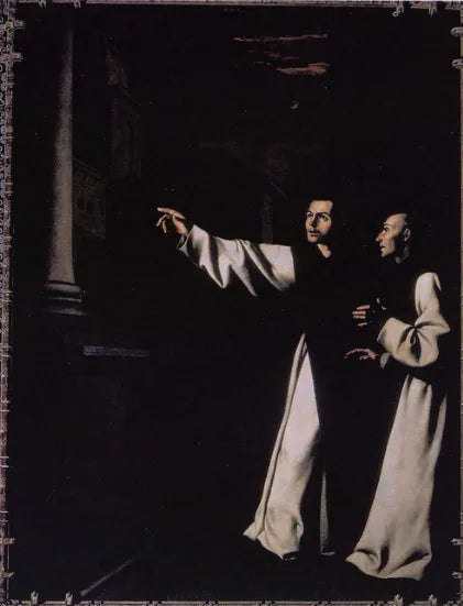 Vision prémonitoire du frère Pedro de Salamanque - Francisco de Zurbarán image 1 tableau peint à l’huile sur toile
