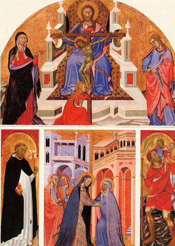 Visitation (retable de la Trinité) - Bartolo di Fredi