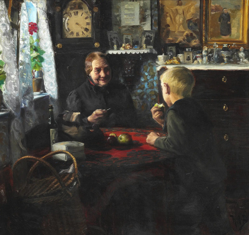 Visit to Grandma - H. A. Brendekilde