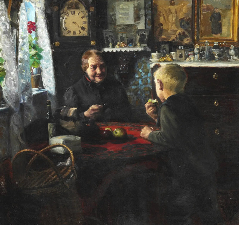 Visit to Grandma - H. A. Brendekilde
