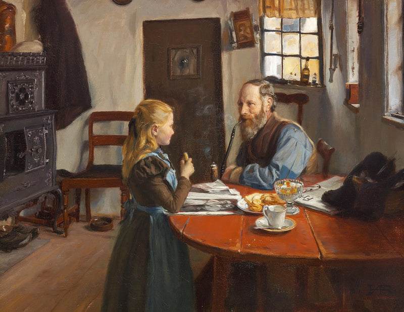 Visit to Grandfather. - H. A. Brendekilde