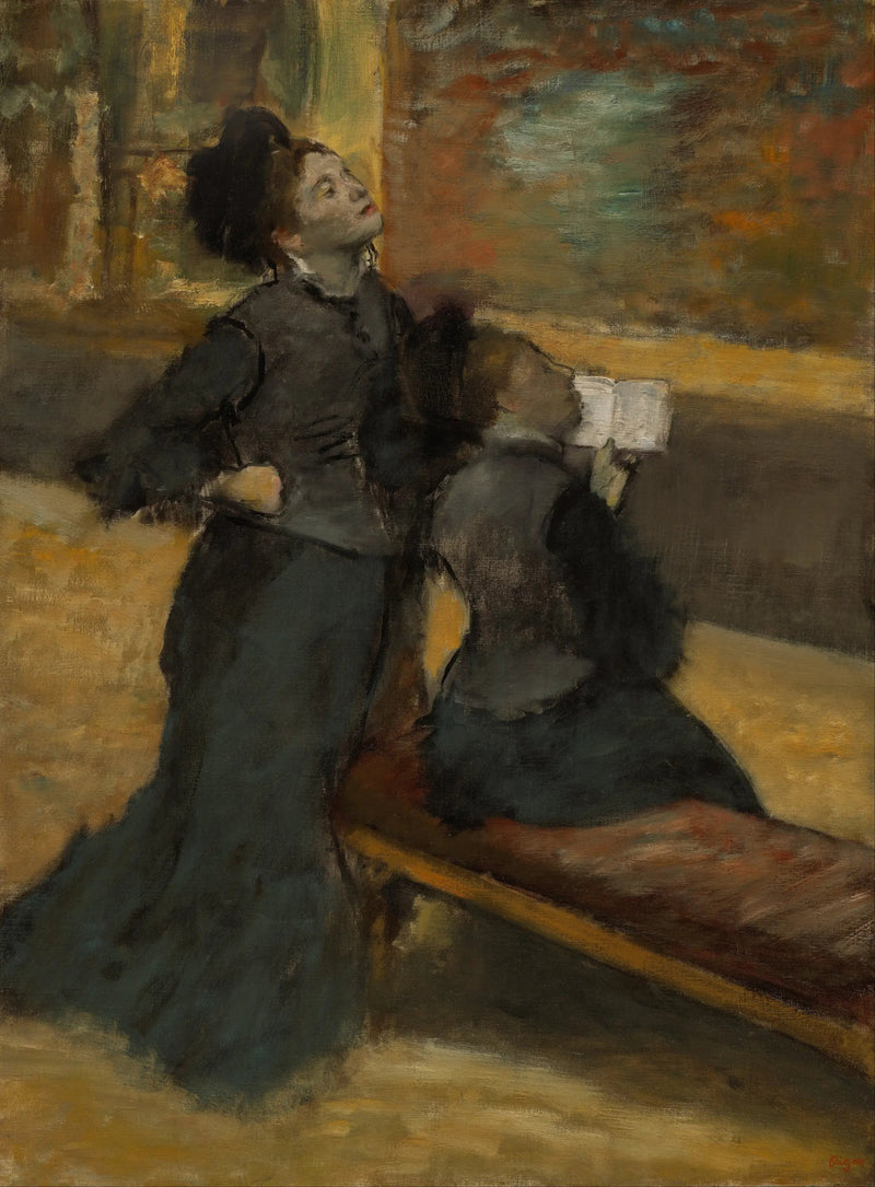 Visit to a Museum - Edgar Degas