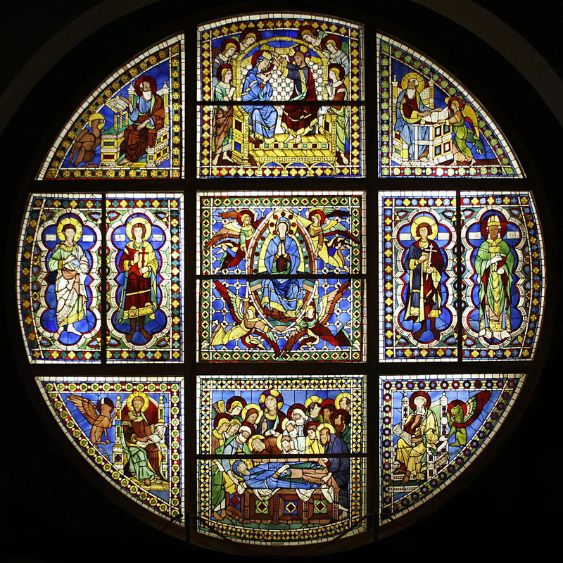 Stained glass window of the Siena Cathedral - Duccio di Buoninsegna