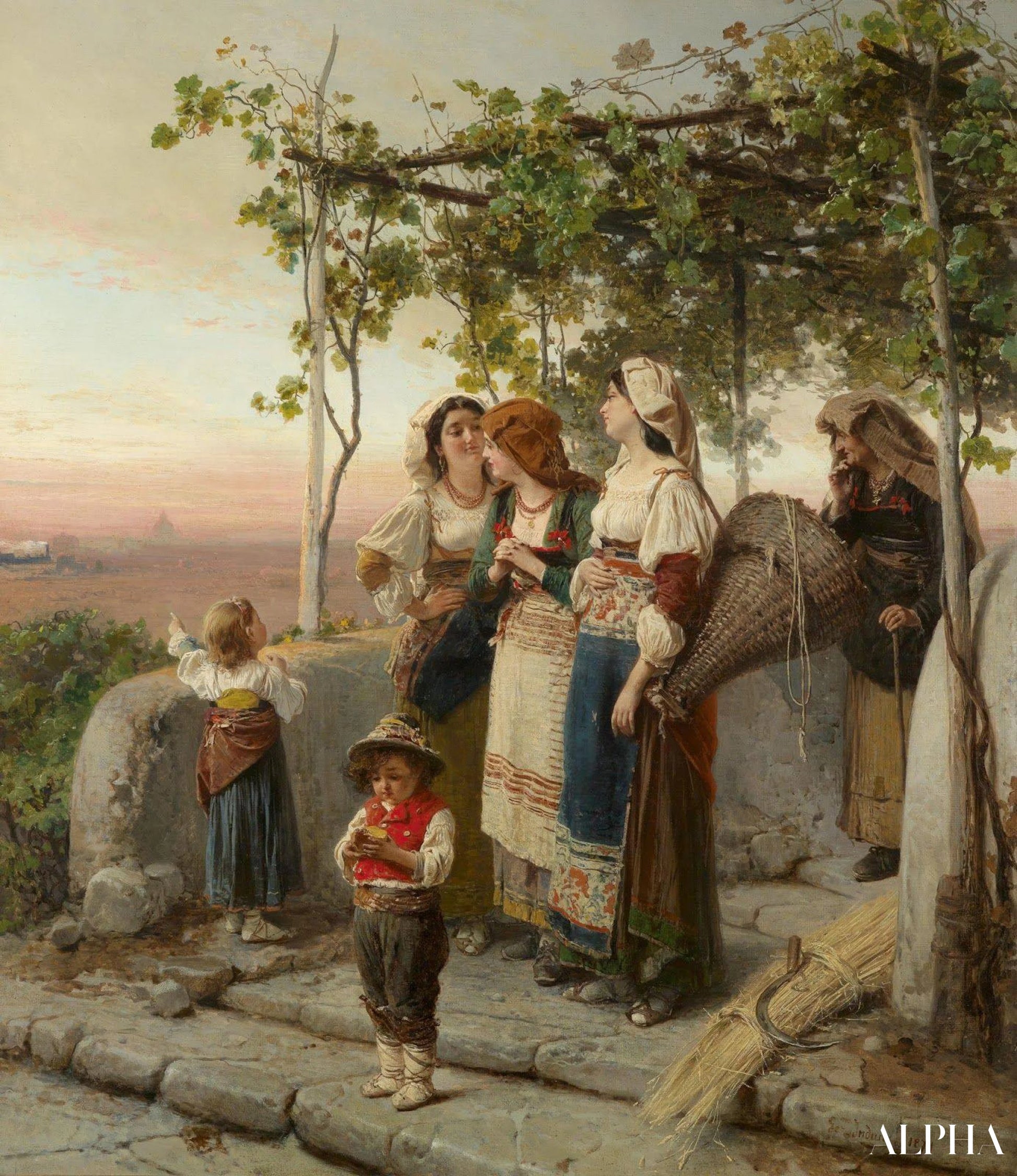 Here is the train - Gerolamo Induno Reproductions of paintings in oil paint