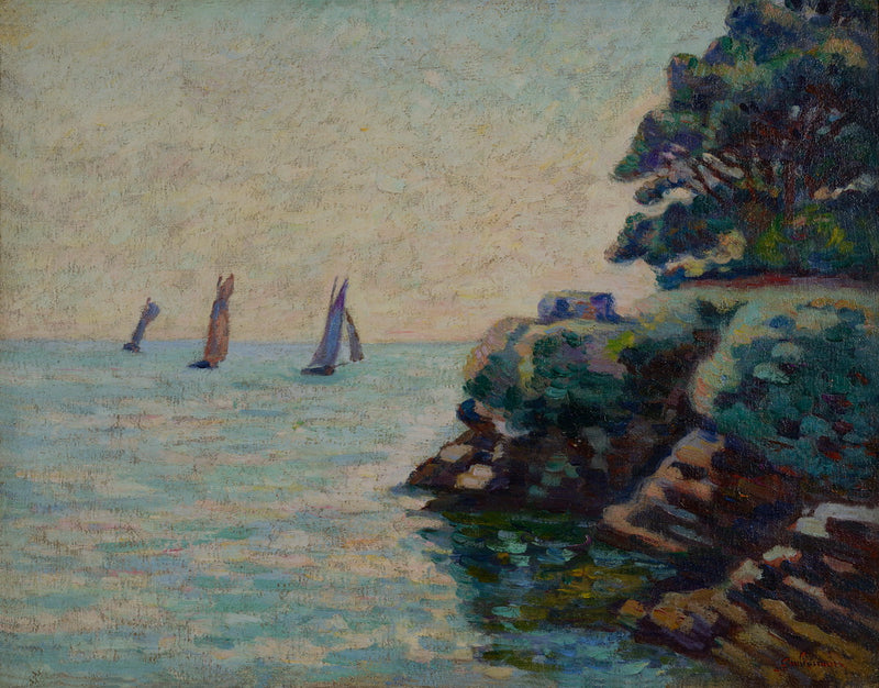 Sailboats at Saint Palais sur Mer - Armand Guillaumin