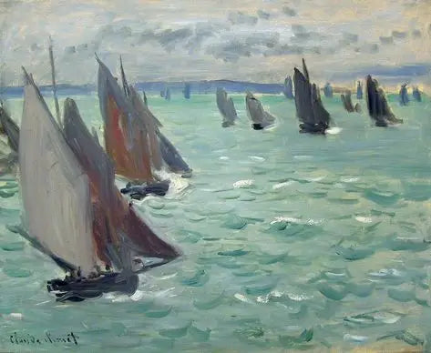 Sailboats at Sea - Claude Monet