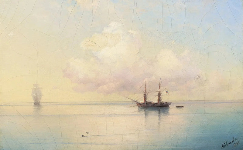Sailboats in Calm Weather. - Ivan Aïvazovski