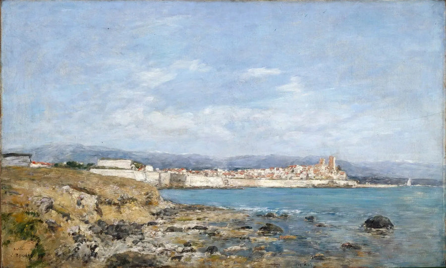 View of Antibes at Sunset - Eugène Boudin