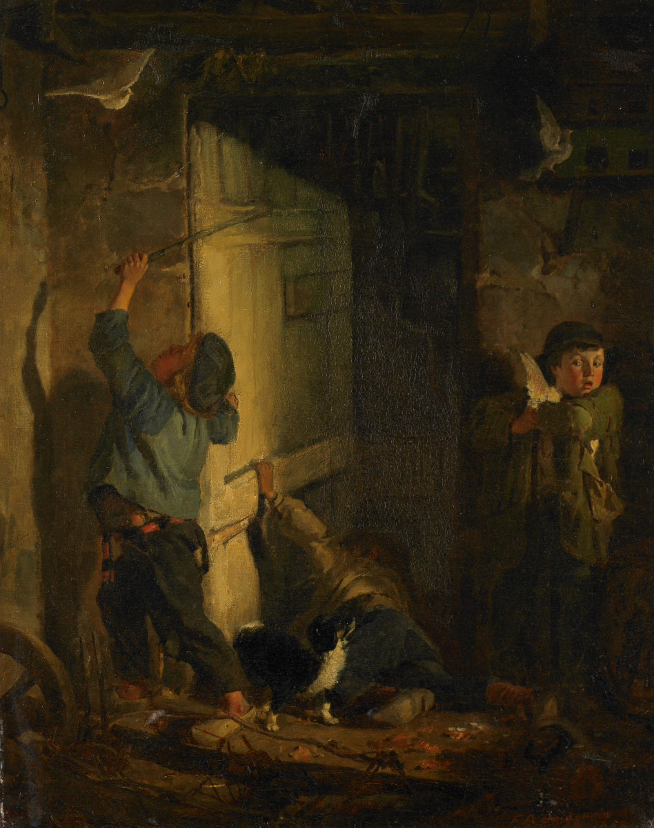 Stealing the Pigeon's Perch - Frederick Arthur Bridgman