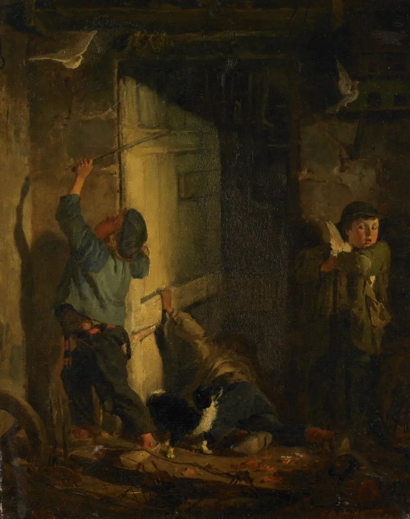 Stealing the Pigeon's Perch - Frederick Arthur Bridgman