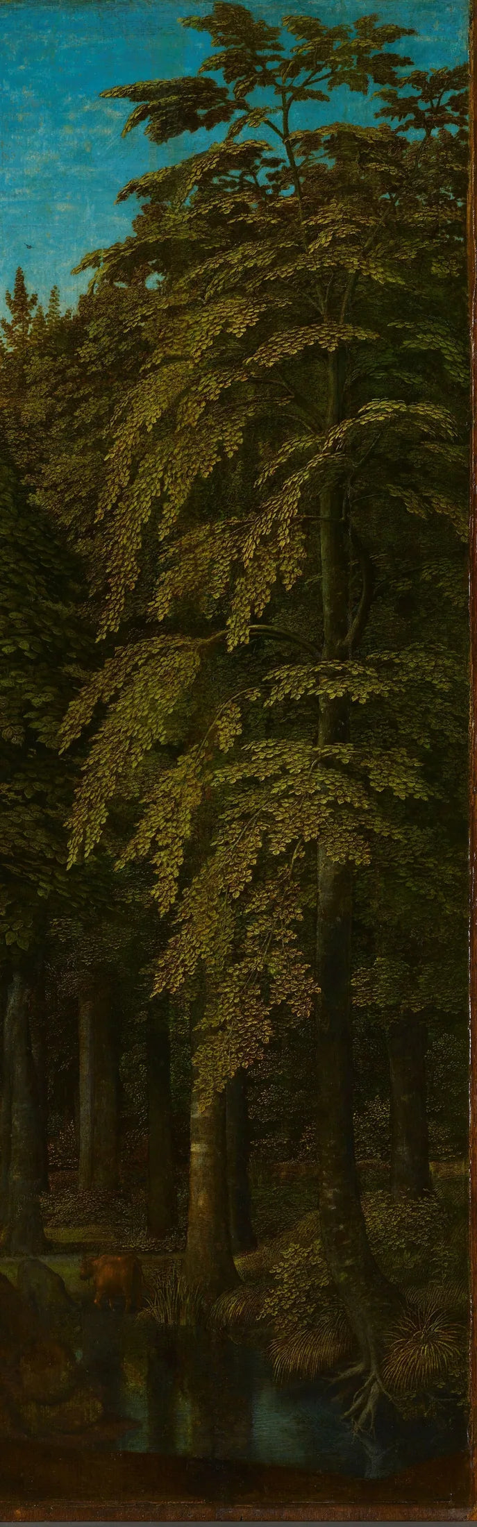 Right exterior panel of a triptych depicting a forest view - Gérard David
