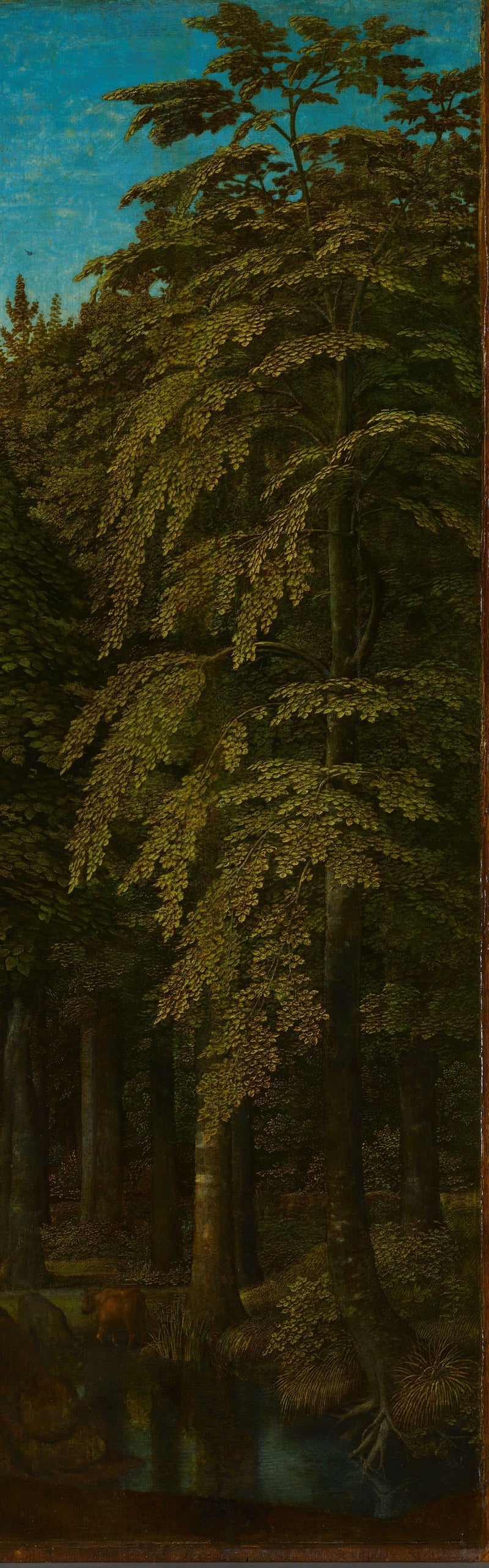 Right exterior panel of a triptych depicting a forest view - Gérard David