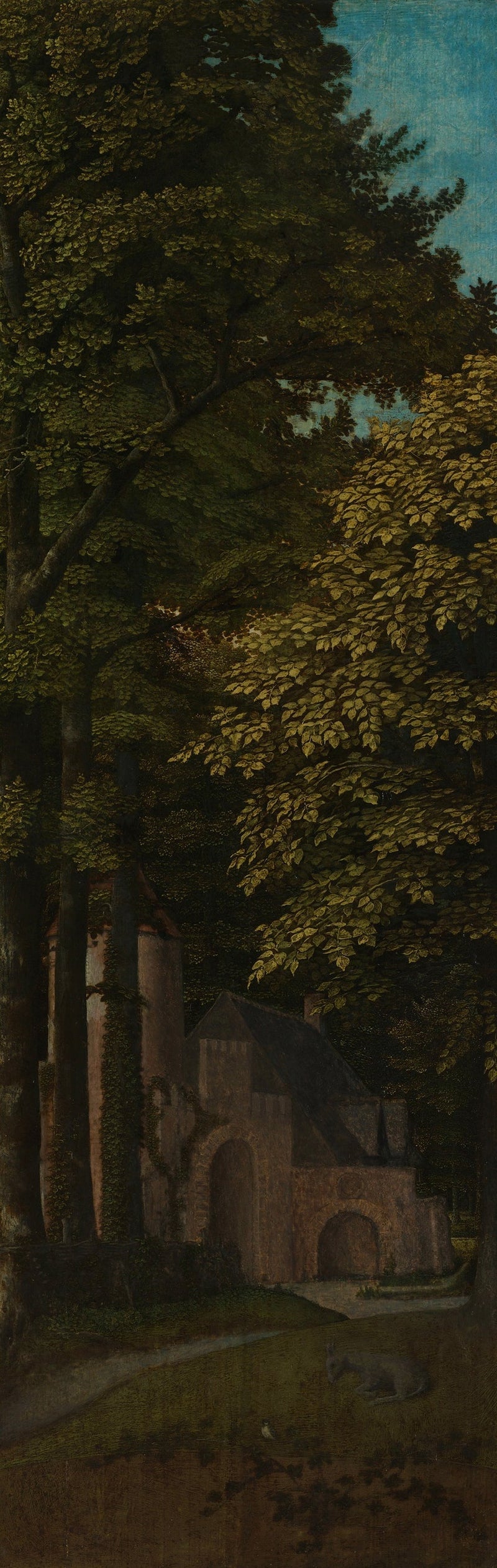 Left exterior panel of a triptych depicting a forest view - Gérard David
