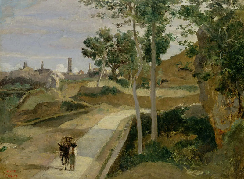 Volterra. Downward route from the city - Jean-Baptiste Camille Corot