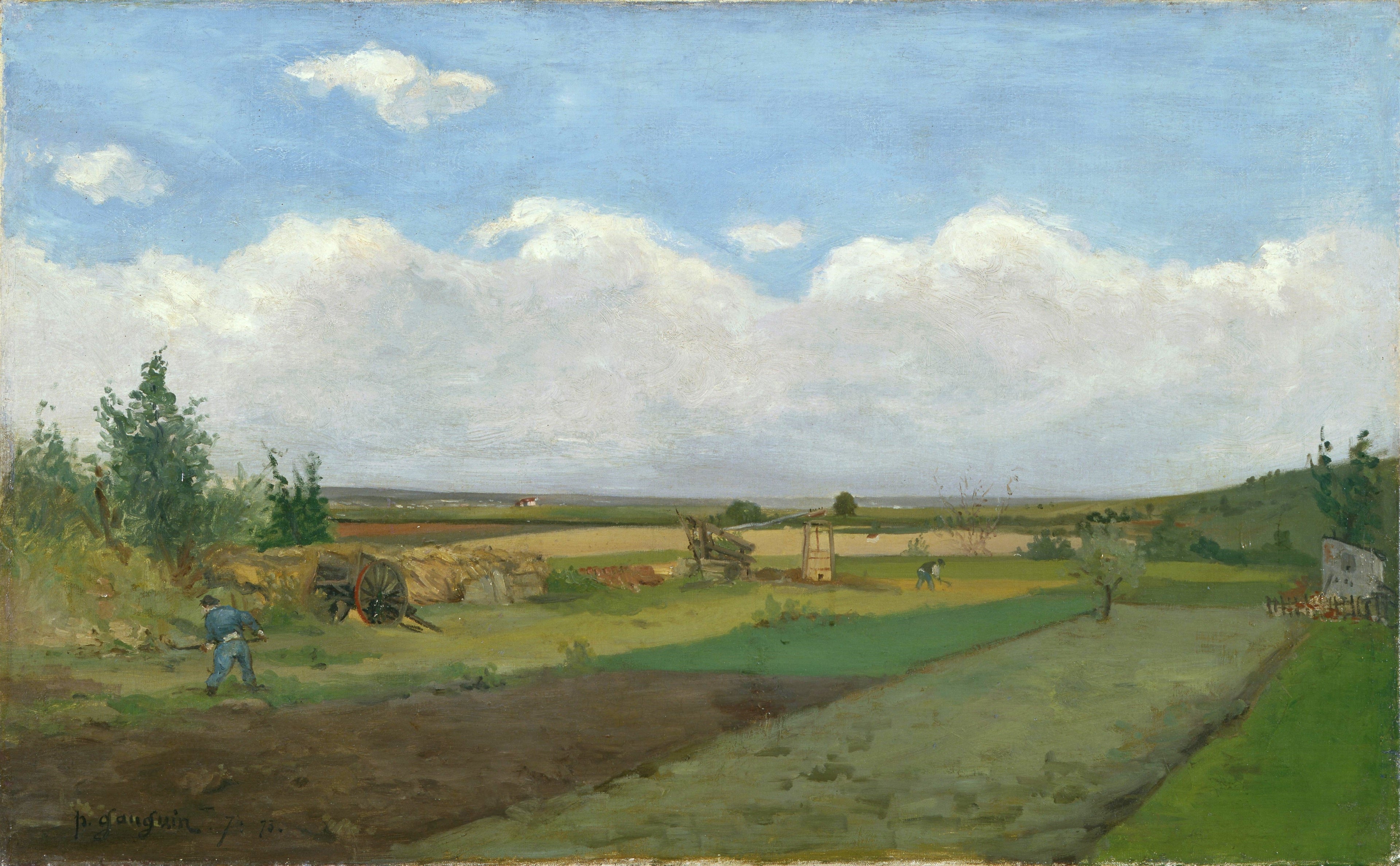 Reproduction du tableau « Voyageaux des champs dans la plaine - Paul Gauguin » par Alpha Reproduction en peinture à l’huile