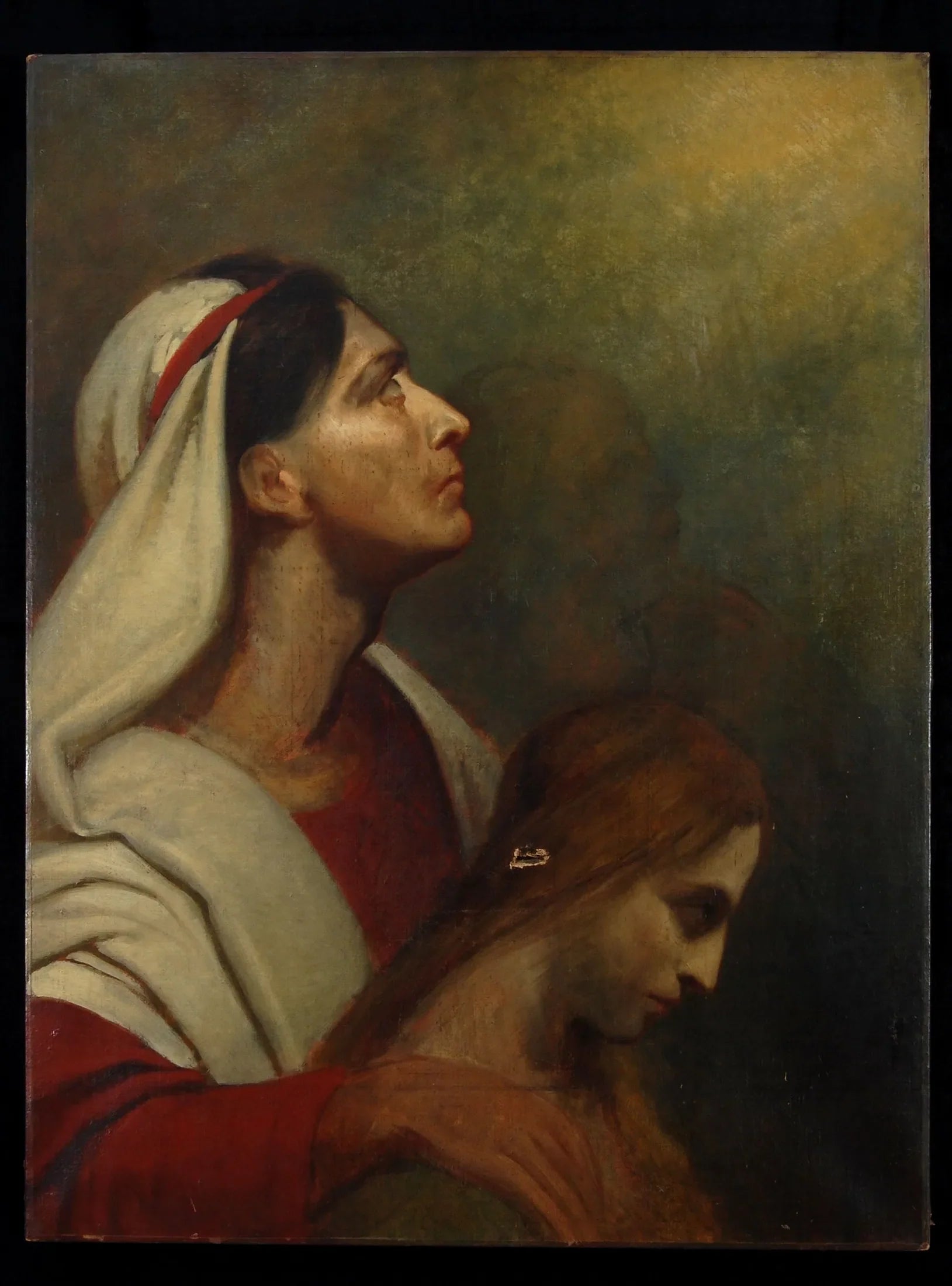 Vrouw met kind - Ary Scheffer image 1 copie de tableau peinte à la main
