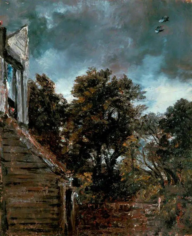 View in a Garden, with a Barn on the Left - John Constable