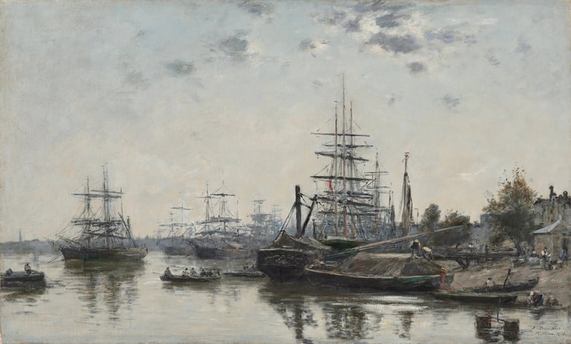 View of Bordeaux, from the Chartrons Quay - Eugène Boudin