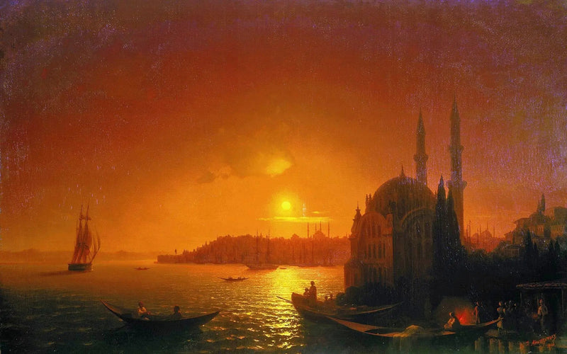 View of Constantinople by Moonlight - Ivan Aïvazovski