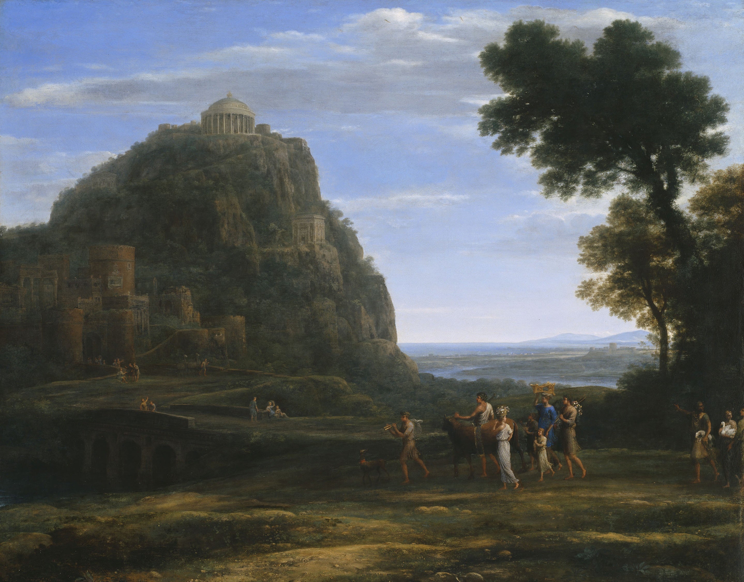 View of Delphi with a procession - Claude Lorrain