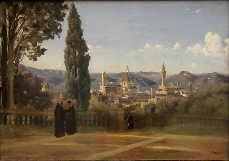 View of Florence from the Boboli Garden - Jean-Baptiste Camille Corot