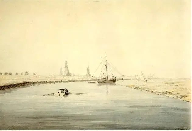 View of Greifswald from the East - Caspar David Friedrich