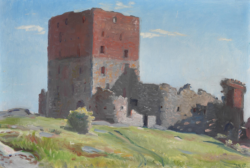 View of Hammershus. -Michael Peter Ancher