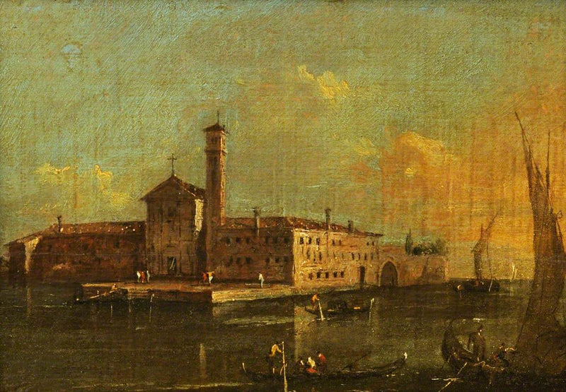 View of San Lazaro Island, Venice - Francesco Guardi