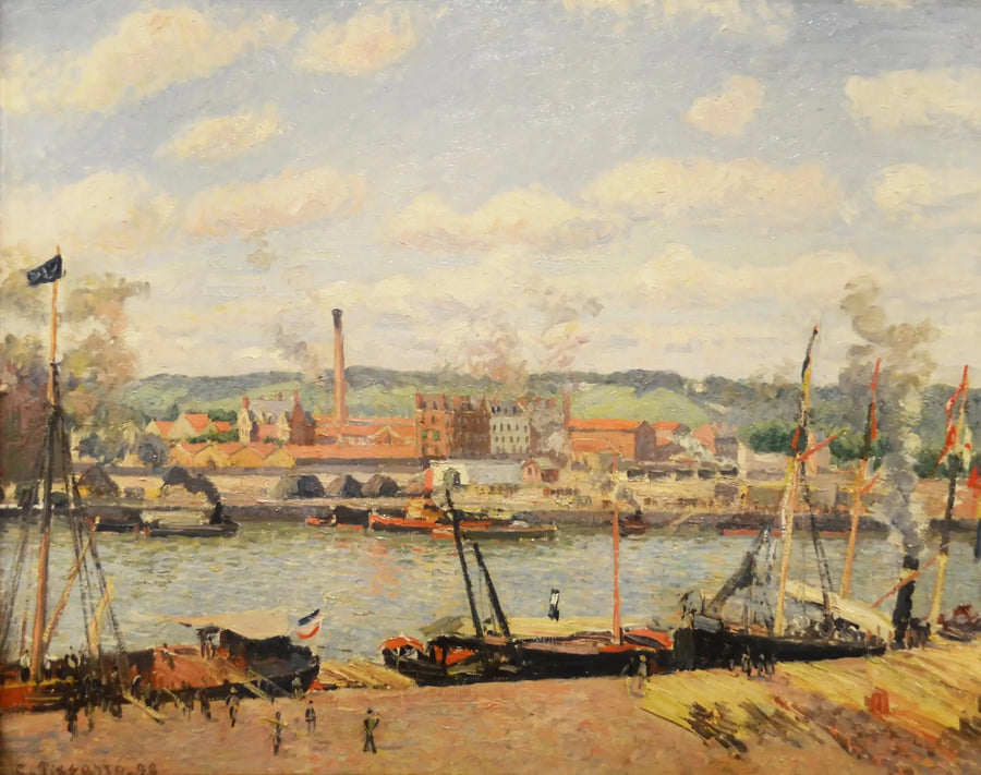 View of the Cotton Field of Oissel, Surroundings of Rouen - Camille Pissarro