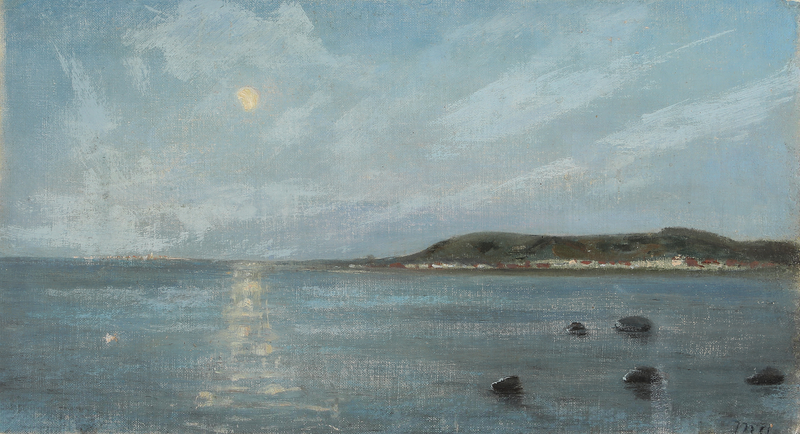 View of the sea in the moonlight. -Michael Peter Ancher